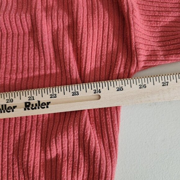 Time and Tru Sweater Womens Large Ribbed Knit Pullover V Neck Long Sleeve Relaxe - Picture 7 of 9